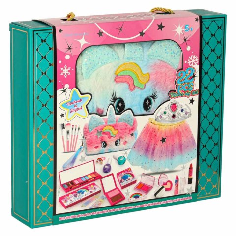 Kosmetyki do makijażu make up lakiery kosmetyczka spódniczka zestaw 22 elementy