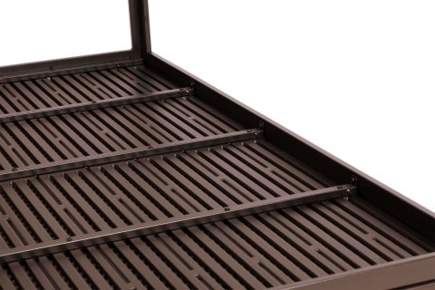 Stół ogrodowy 6-osobowy 156x78 cm polywood meble na taras brązowy