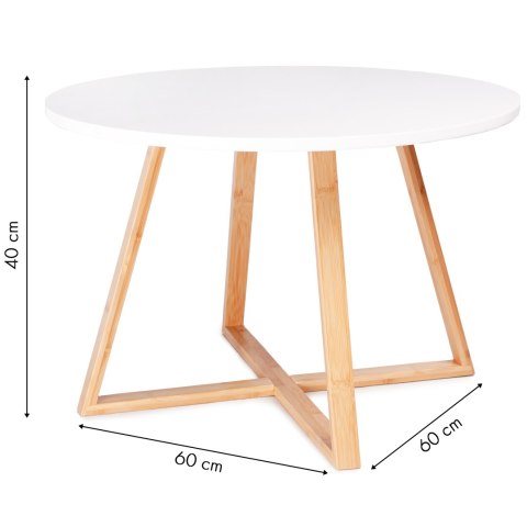 Stół stolik kawowy nowoczesny skandynawski 60 cm bambus