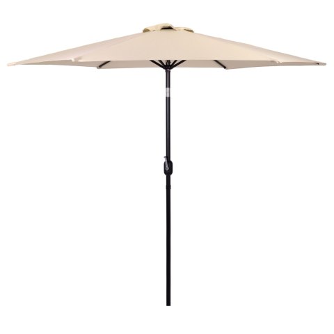 Duży parasol ogrodowy skośny łamany z korbą 6 żeber beżowy 270 cm MultiGarden Duży parasol ogrodowy skośny łamany z korbą 6 żeber beżowy 270 cm MultiGarden