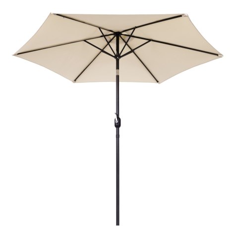 Duży parasol ogrodowy skośny łamany z korbą 6 żeber beżowy 270 cm MultiGarden Duży parasol ogrodowy skośny łamany z korbą 6 żeber beżowy 270 cm MultiGarden