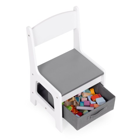 Zestaw mebli dla dzieci stolik + 2 krzesła tablica kredowa ECOTOYS