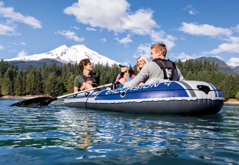 Ponton Excursion 4-osobowy wędkarski wiosła pompka INTEX 68324