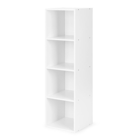 Nowoczesny regał szafka biała 4 półki loft ModernHome