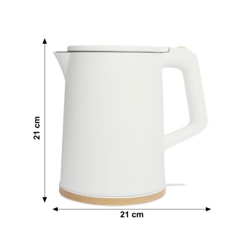 Czajnik elektryczny bezprzewodowy turystyczny 1500 W 1.2 l obrotowy biały