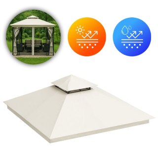 Dach do pawilonu ogrodowego 3x3 m wodoodporne poszycie otwór wentylacyjny beżowy MultiGarden