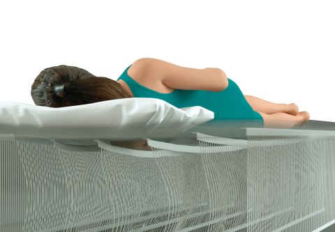 Dmuchana kanapa narożna sofa czteroosobowa 257x203x76 cm beżowa INTEX 68575