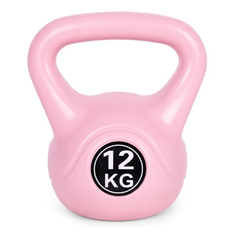 Kettlebell kettle 12 kg do ćwiczeń hantla kula odważnik obciążenie ciężar fitness różowy ModernHome