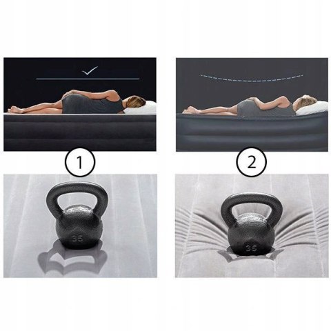 Materac dmuchany jednoosobowy 191x99x42 cm z wbudowaną pompką elektryczną łóżko INTEX 64132