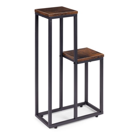 Kwietnik stojący stojak na kwiaty ozdoby 2 półki loft ModernHome