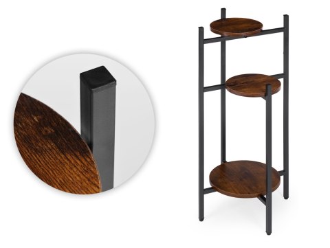 Kwietnik stojący stojak na kwiaty ozdoby 3 poziomy loft ModernHome