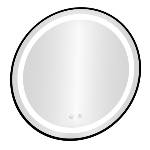 Lustro łazienkowe LED okrągłe ścienne 60 cm 3 barwy włącznik dotykowy regulacja jasności ModernHome
