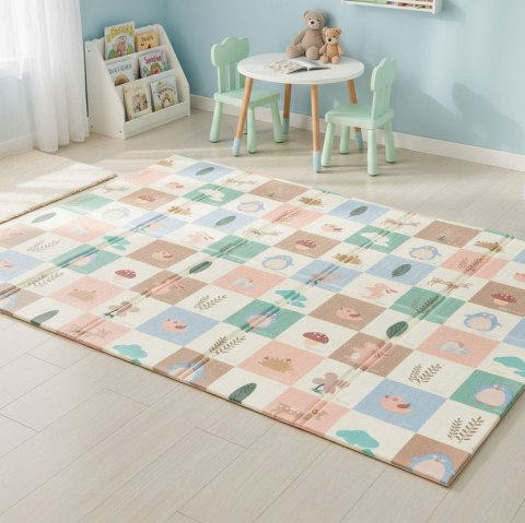 Mata piankowa dla dzieci 200x180 cm edukacyjna dwustronna składana + torba IPLAY