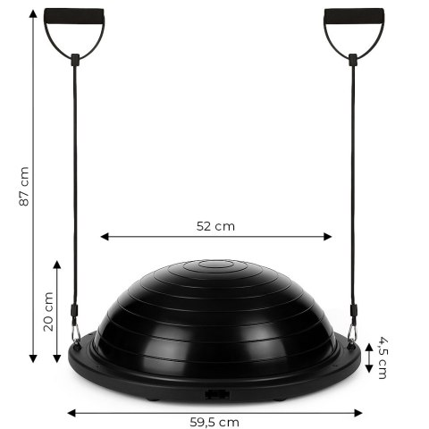 Platforma do balansowania z ekspanderami półpiłka trener równowagi + pompka ModernHome
