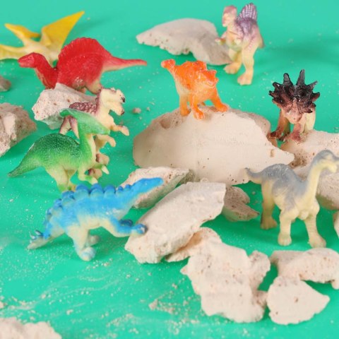 Dinozaury wykopaliska jajko dinozaura 12 figurek zestaw archeologiczny