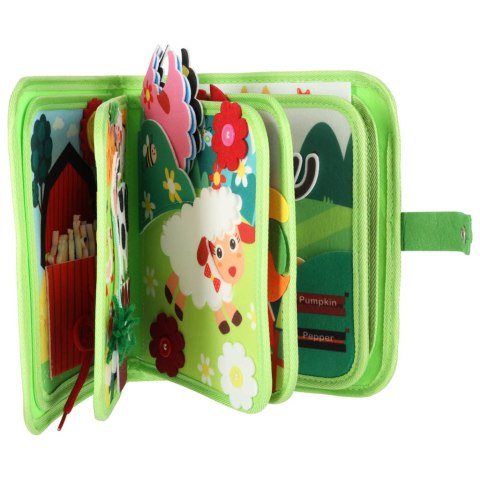 Książeczka sensoryczna edukacyjna manipulacyjna farma