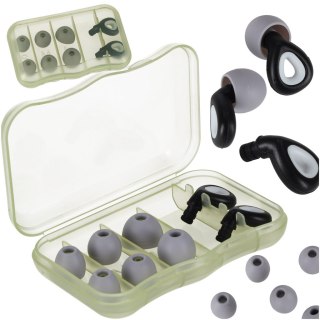 Zatyczki do uszu stopery silikonowe wyciszające redukcja szumów zestaw 3 rozmiary