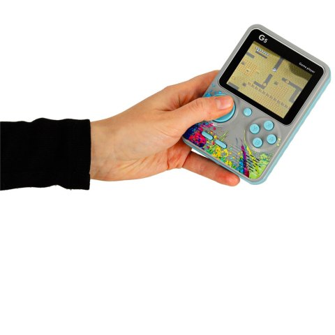 Konsola przenośna do gier mini elektroniczna retro 500 gier szara