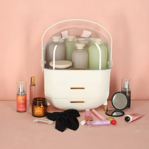 Szkatułka organizer na kosmetyki szafka biała