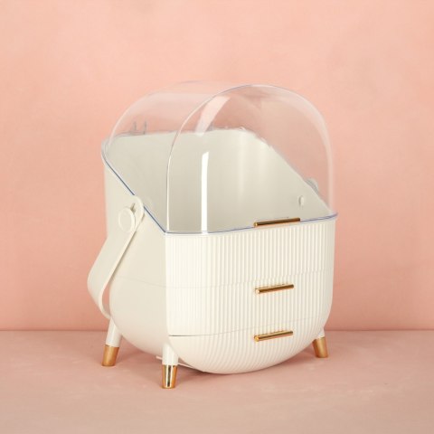 Szkatułka organizer na kosmetyki szafka biała