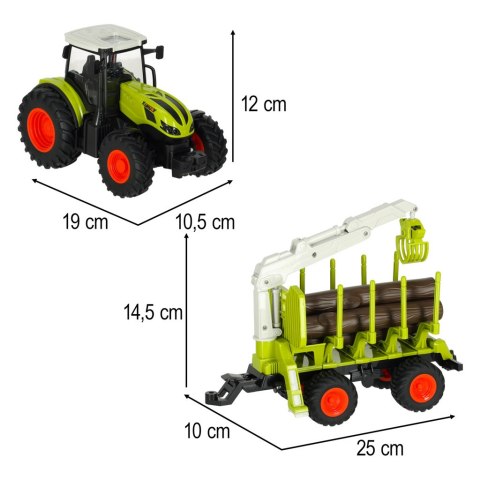Traktor RC zdalnie sterowany ciągnik rolniczy z podnośnikiem farma 2,4G 3,7V 500mAh