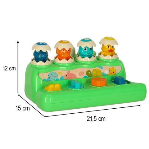 Wbijak gra zręcznościowa przebijak dinozaur wyskakujące zwierzątka