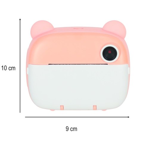 Aparat fotograficzny natychmiastowy drukarka termiczna + wkłady karta 32GB różowy miś