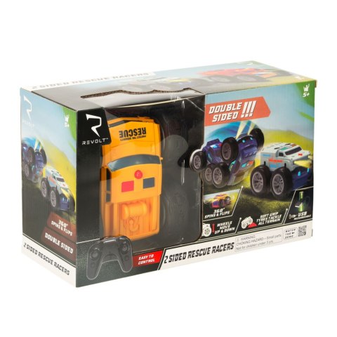 Samochód auto na pilota Revolt 2 Sided Rescue Racer mega transformacja obrót 360 4WD