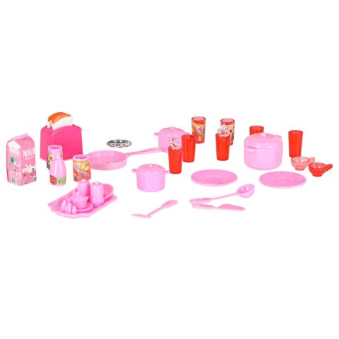 Mebelki dla lalek kuchnia 4 segmenty dźwięki LED 48cm