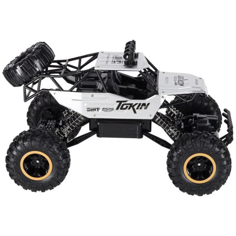Samochód zdalnie sterowany na pilota RC Rock Crawler 1:12 4WD METAL srebrny