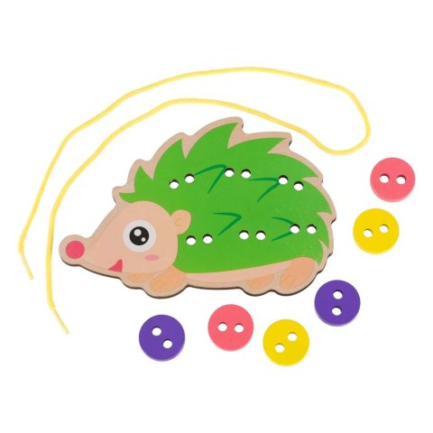Zestaw edukacyjny do nauki szycia guzików jeż jeżyk