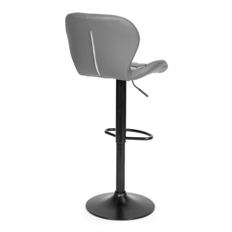 Hoker stołek barowy obrotowy regulacja wysokości podnóżek szary ModernHome