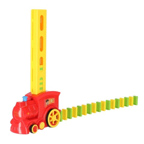 Pociąg Lokomotywa Kolejka Układająca Domino Zabawka na Prezent dla Dzieci