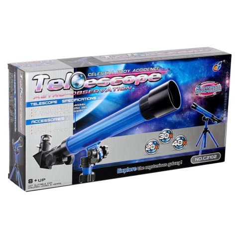 Teleskop edukacyjny ze statywem luneta obserwacyjna 20x 30x 40x