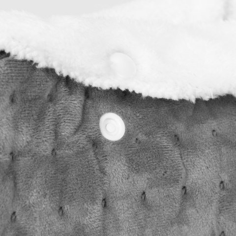 Elektryczny ogrzewacz do stóp z pilotem miękki but 10 poziomów grzania ciemnoszary ModernHome