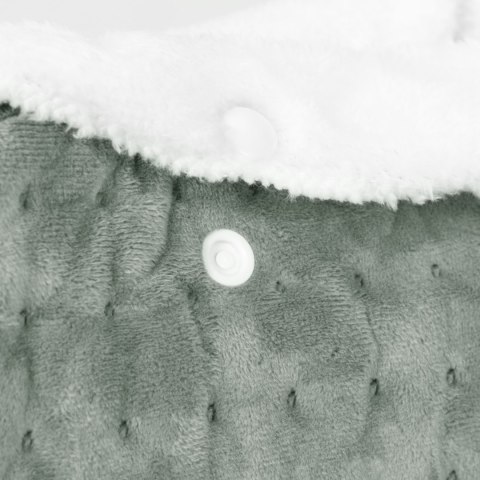 Elektryczny ogrzewacz do stóp z pilotem miękki but 10 poziomów grzania jasnoszary ModernHome