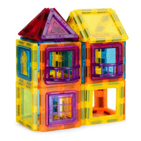 Klocki magnetyczne konstrukcyjne domek autko 45 elementów