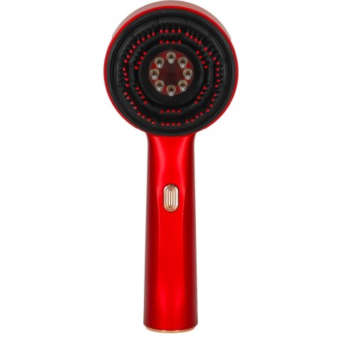 Masażer szczotka do masażu skóry głowy aplikator olejków USB czerwona
