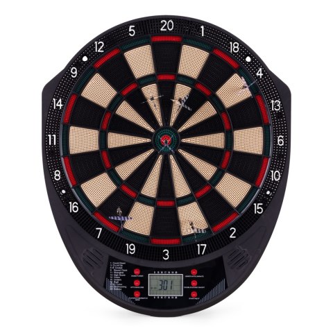 Elektroniczna tarcza do darta gry w rzutki lotki tablica LCD 41 cm 26 gier zestaw 6 rzutek