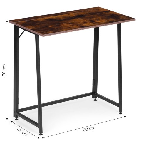 Biurko komputerowe składane 80x45 cm stolik pod laptopa loft ModernHome
