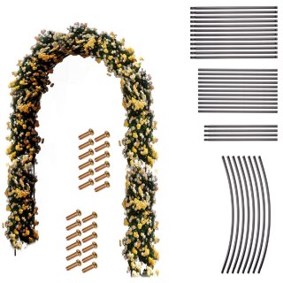 Pergola ogrodowa LUARO łuk uchwyt na róże kwiaty bluszcz pnącza metalowa 240 x 140 cm