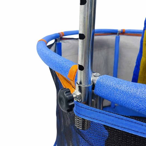 Trampolina dla dzieci ogrodowa siatka piłki koszykówka 150cm niebieska
